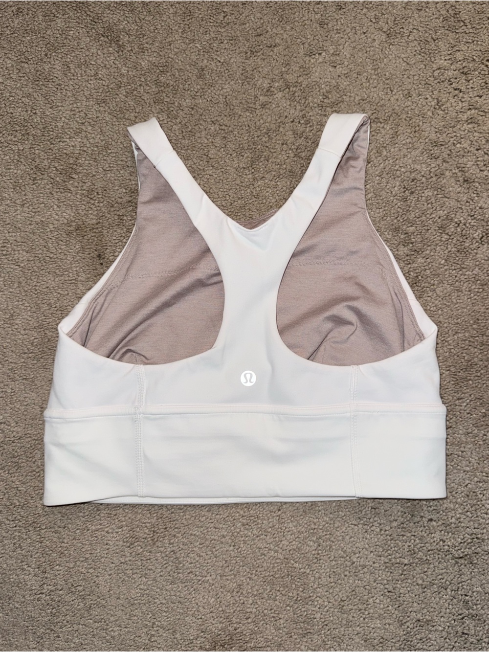 lululemon athletica White Athletic Top with Built-in Liner